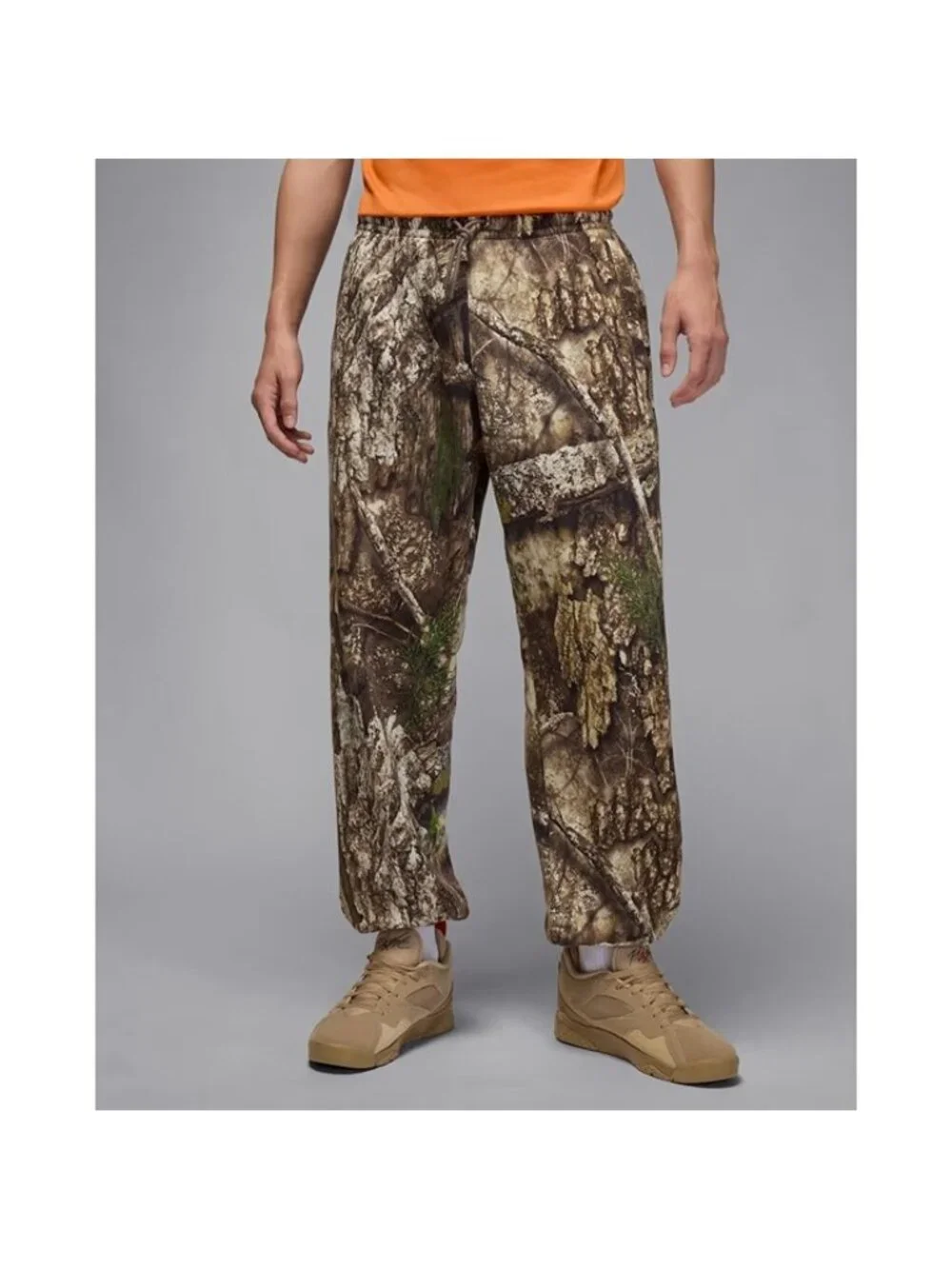 Nike Jordan Brooklyn Fleece Realtree Pants Size Large Men Olive Sail HV1862-222